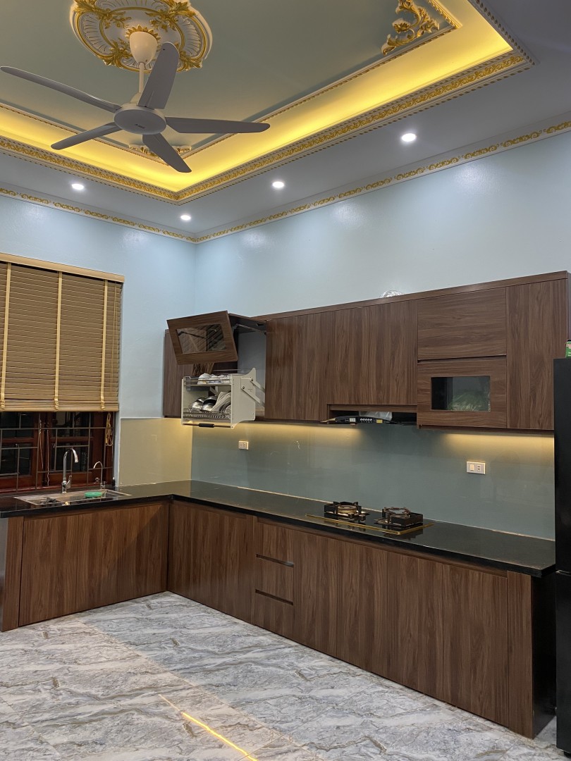 tủ bếp nhựa giả gỗ 