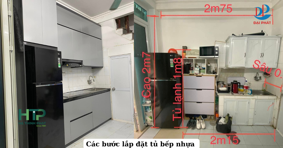 CÁC BƯỚC LẮP ĐẶT TỦ BẾP NHỰA CAO CẤP 2025