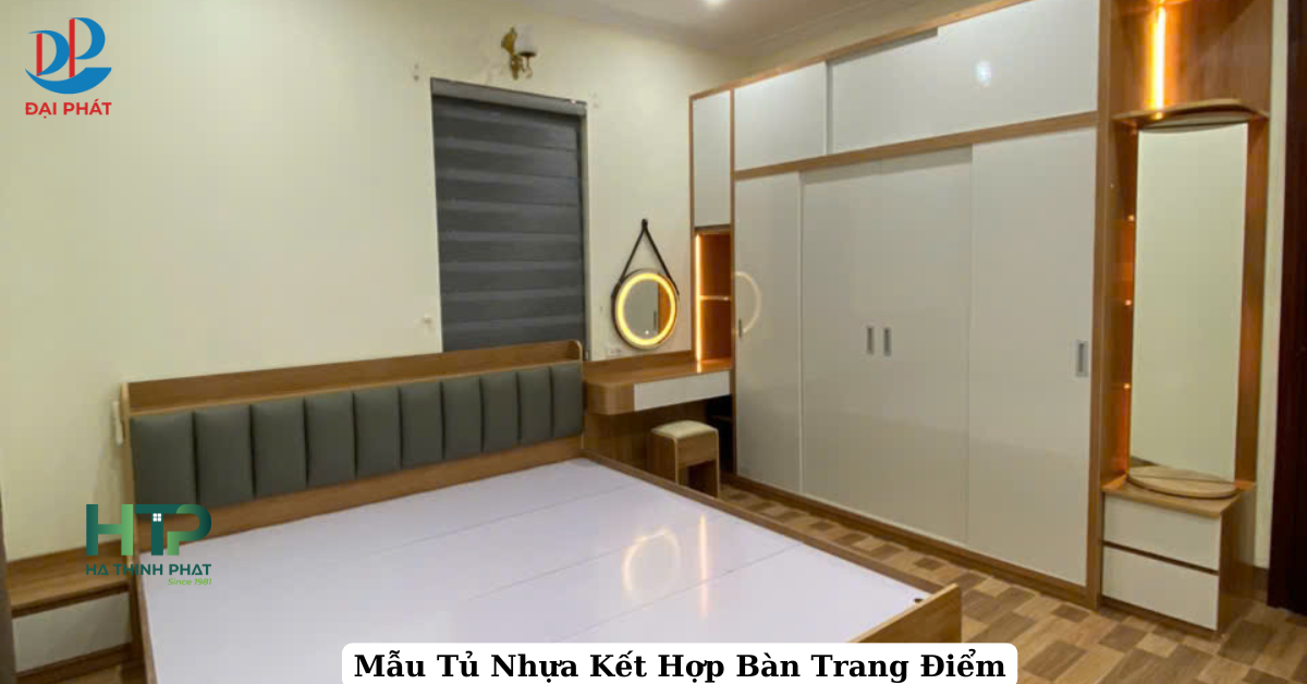 TỦ NHỰA TÍCH HỢP BÀN TRANG ĐIỂM – XU HƯỚNG TỐI ƯU HÓA NỘI THẤT 2025